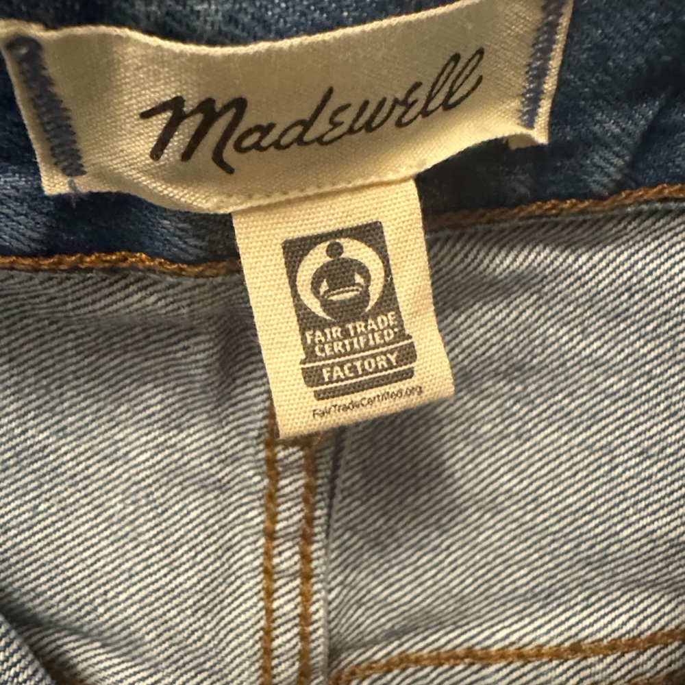 Madewell Distressed Blue Jean Shorts - Picture 7 of 8